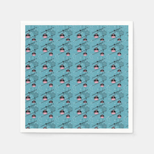 Serviette En Papier Gondolas dans un snowstrom