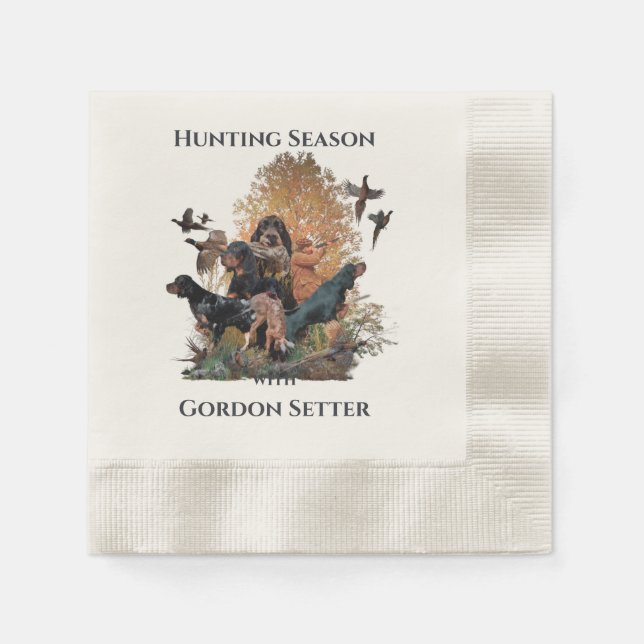 Serviette En Papier Gordon setters, Art (Devant)
