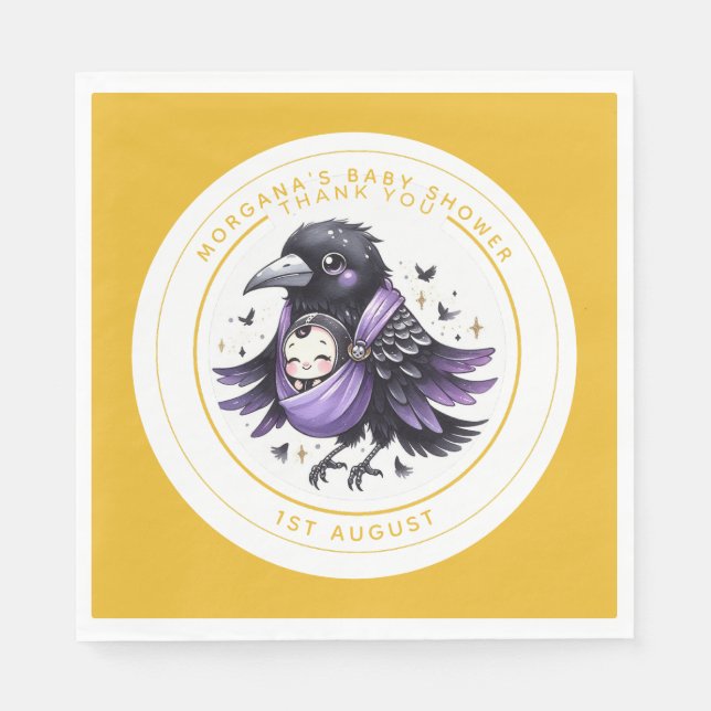 Serviette En Papier Goth Baby Girl Douche Bat Vampire Partyware (Devant)