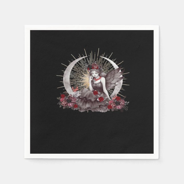 Serviette En Papier Goth Girl Whimsigoth Classic (Devant)