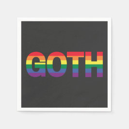 Serviette En Papier Goth LGBTQ+ Arc-en-ciel