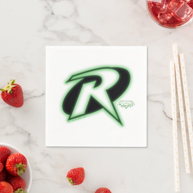 Serviette En Papier Gotham Knights Robin Logo (En situation)