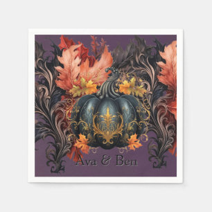 Serviette En Papier Gothique violet Fairytale Citrouille Mariage de au