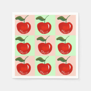 Serviette En Papier Goûter aux cerises douces