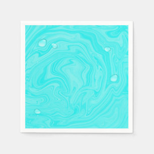 Serviette En Papier Gouttes d'eau bleue Fête d'anniversaire Piscine d'