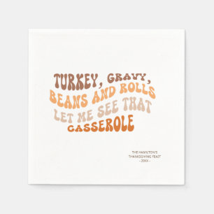 Serviette En Papier Grâces Friendsgiving Retro Papier Naples