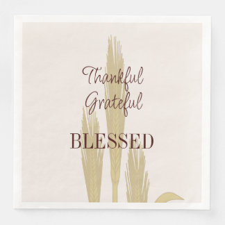 Serviette En Papier Grâces grâces au blé de Thanksgiving