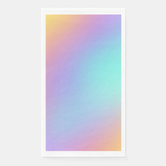 Serviette En Papier Gradient Pastel forme libre (Devant)