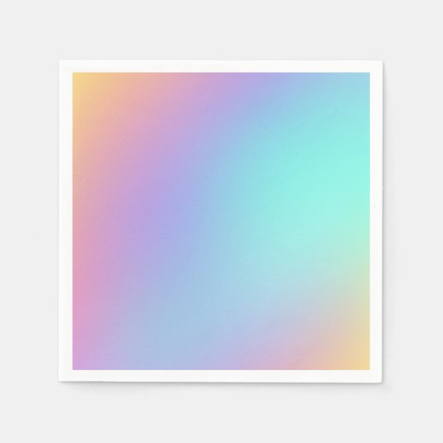 Serviette En Papier Gradient Pastel forme libre (Devant)