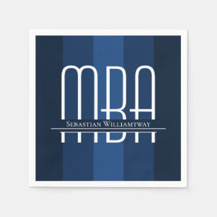 Serviette En Papier Graduate Blue MBA Graduate Party