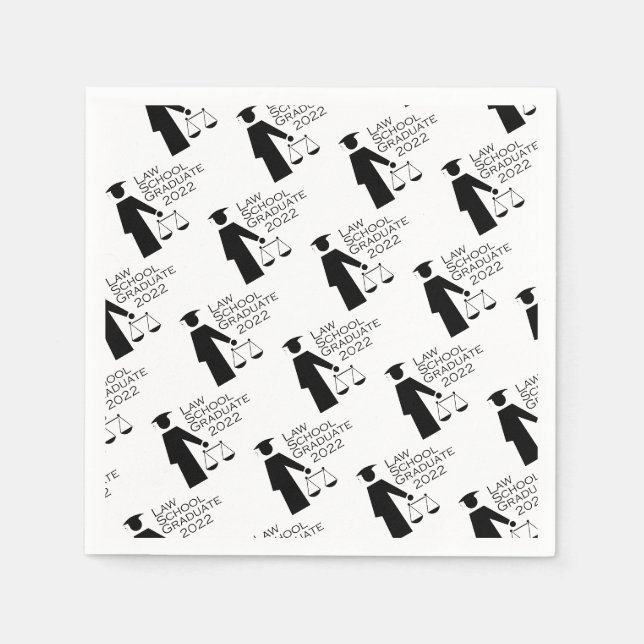Serviette En Papier Graduate de la Law School 2022 (Devant)