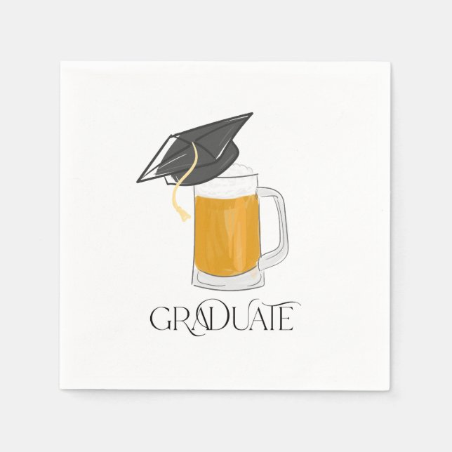 Serviette En Papier Graduate Graduate Casquette Bière (Devant)