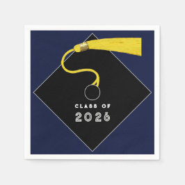 Serviette En Papier Graduation 2025 Parti Marine Bleu