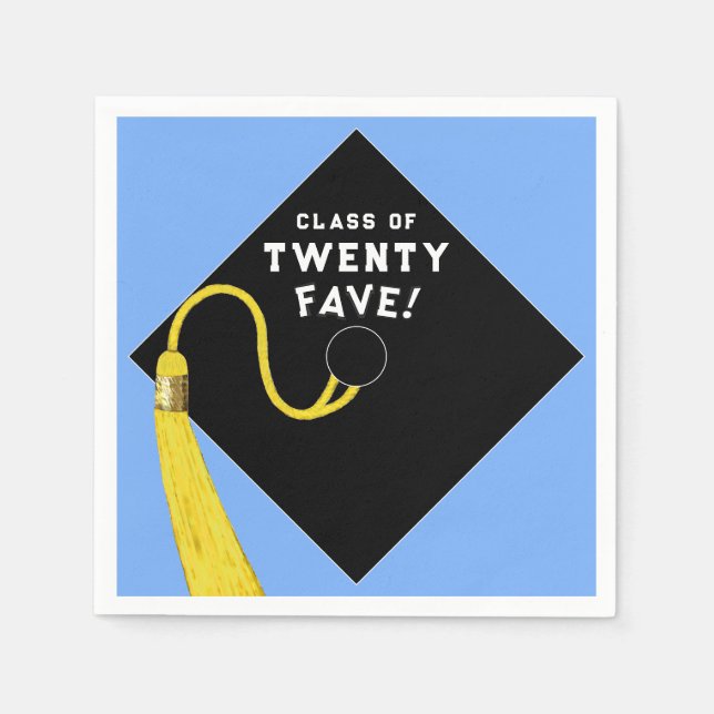 Serviette En Papier Graduation 2025 Party Light Blue (Devant)
