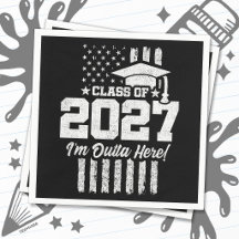 Graduation American Flag Senior Class of 2027