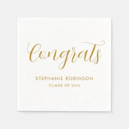 Serviette En Papier Graduation de script or moderne simple