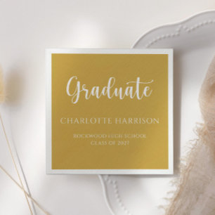 Serviette En Papier Graduation Décontracté Script Papier moderne servi