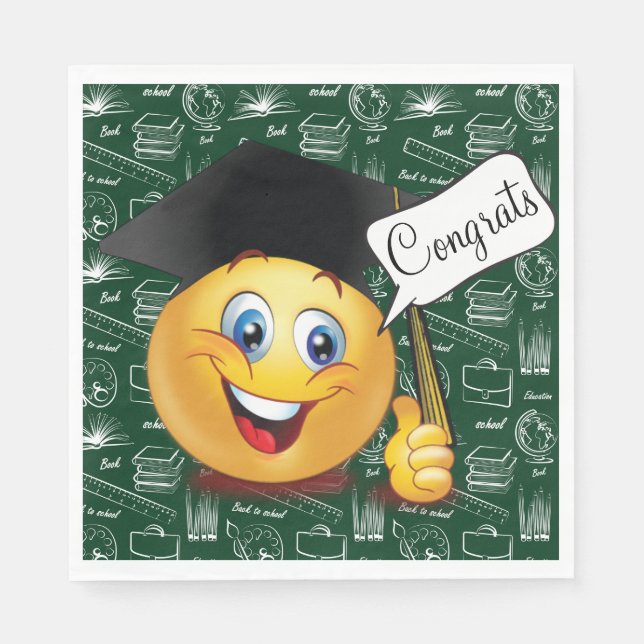 Serviette En Papier Graduation Félicats Papier Napkin (Devant)