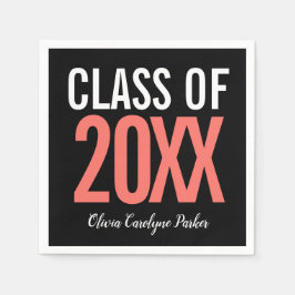 Serviette En Papier Graduation moderne audacieuse TOUTE ANNÉE