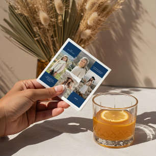 Serviette En Papier Graduation Party Alors & Maintenant Grad Photo Col