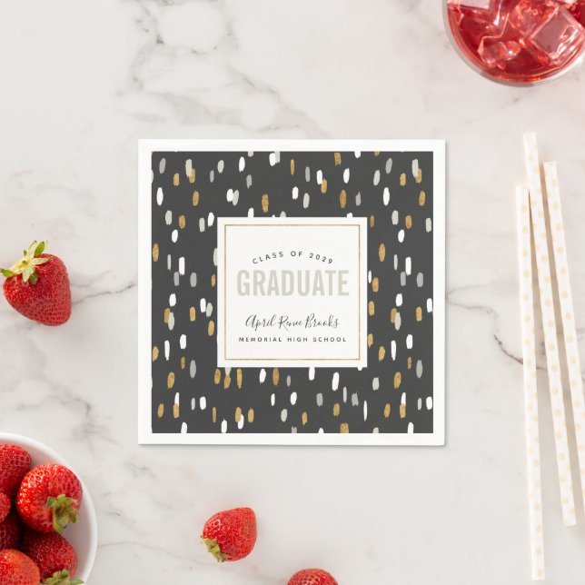 Serviette En Papier Graduation personnalisée Shimmer (En situation)