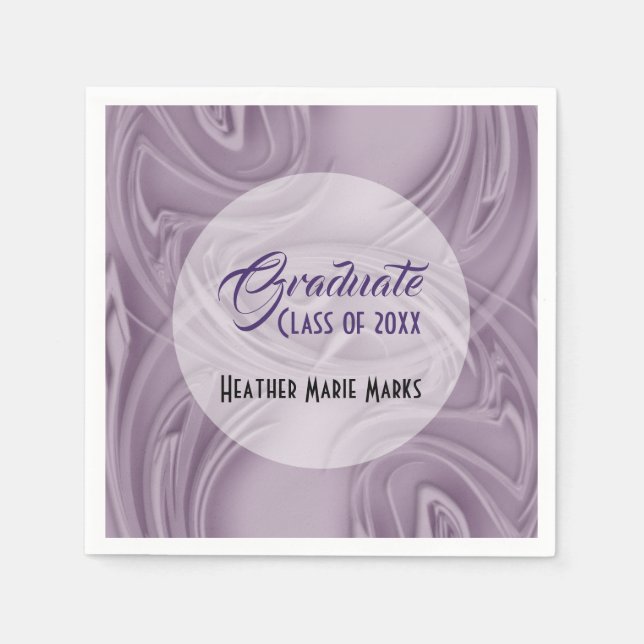 Serviette En Papier Graduation Vieux Lavender Strokes Party (Devant)