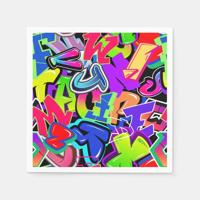 Serviette En Papier Graffiti (Devant)