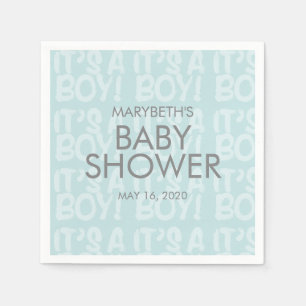 Serviette En Papier Graffiti Baby shower bleu papier Napkin