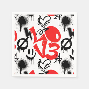 Serviette En Papier grafitti LOVE B. Aucun groupe