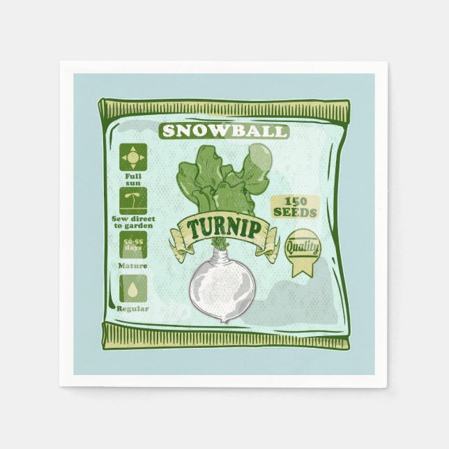 Serviette En Papier Graines de navet Légumes (Devant)