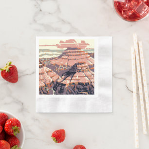 Serviette En Papier Grand Canyon Western Graphic Art American