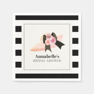 Serviette En Papier Grand Chapeau Rose de Style Derby Mariage