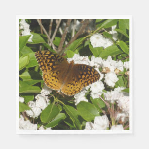 Serviette En Papier Grand Fritillaire en éperon sur le Laurel de monta