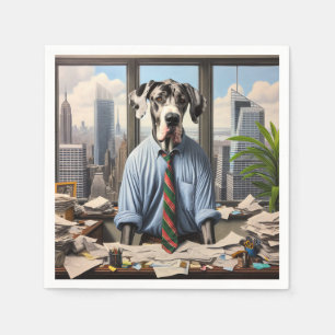 Serviette En Papier Grand Homme D'Affaires Dane Dans Un Bureau