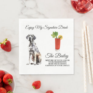 Serviette En Papier Grand Mariage Dane Signature Boire serviettes
