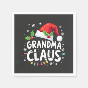 Serviette En Papier Grand-mère Claus Noël Family Union