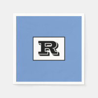 Grand Monogramme noir en gras, bleu