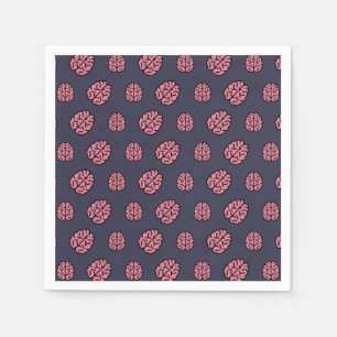 Serviette En Papier Grand motif de cerveau d'esprits