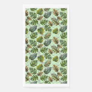 Serviette En Papier Grand motif feuille 01 LgreenBG