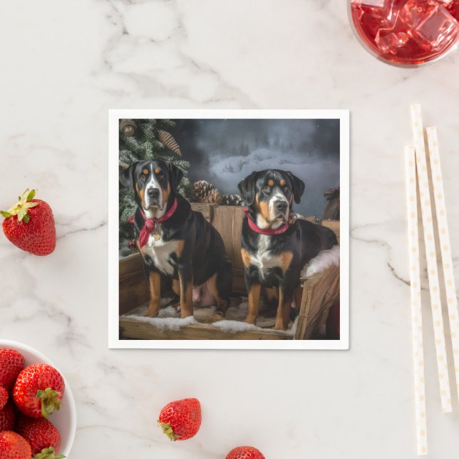 Serviette En Papier Grand Suisse neige neige neige neige neige neige N (En situation)