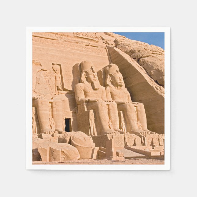 Serviette En Papier Grand Temple d'Abou Simbel - Ramses II - Egypte (Devant)