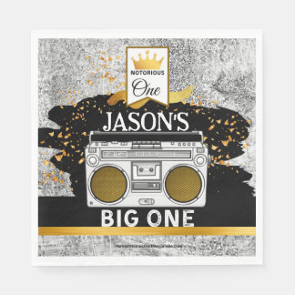 Serviette En Papier GRAND UN 1er anniversaire Boombox Napkins