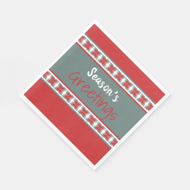 Serviette En Papier Grange Rouge Vacances Papier de salutation serviet (Coin)