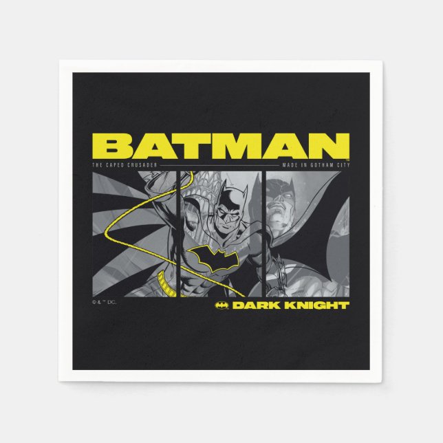 Serviette En Papier Graphique à écran tridimensionnel Batman Comic (Devant)