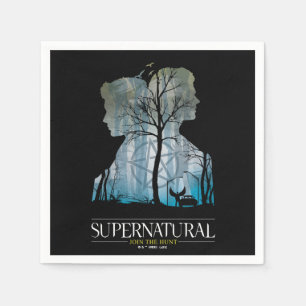 Serviette En Papier Graphique de la forêt surnaturelle de Winchester B