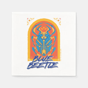 Serviette En Papier Graphique de Talavera de scarabée bleu