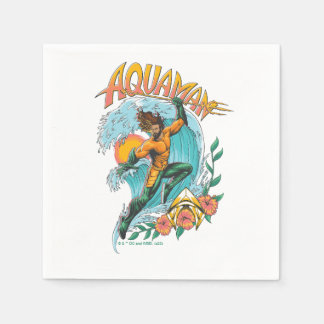 Serviette En Papier Graphique du Surf de levage Aquaman et Trident