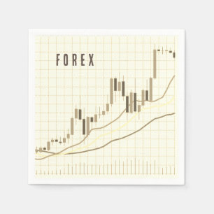 Serviette En Papier Graphique financier Abstrait