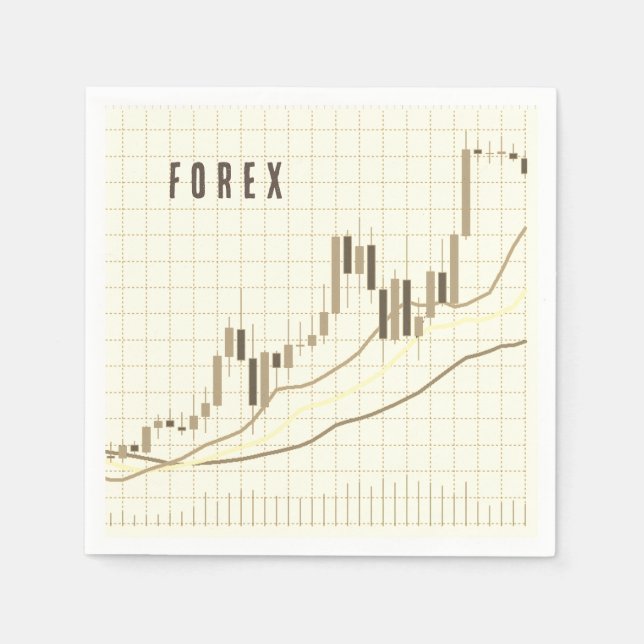 Serviette En Papier Graphique financier Abstrait (Devant)