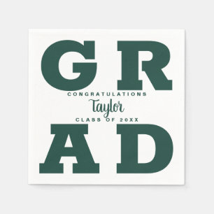 Serviette En Papier Gras GRAD Vert foncé et blanc